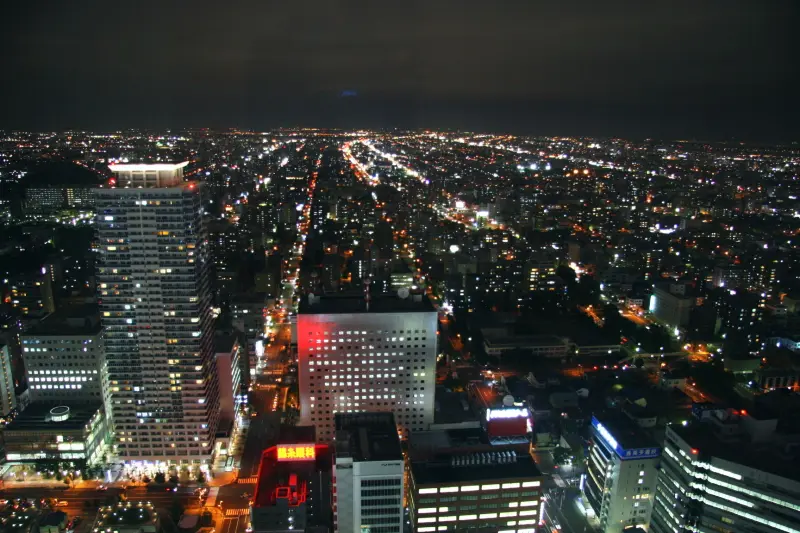 日本新三大夜景都市に選ばれた札幌の夜景