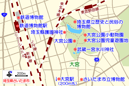 大宮の観光ガイドマップ