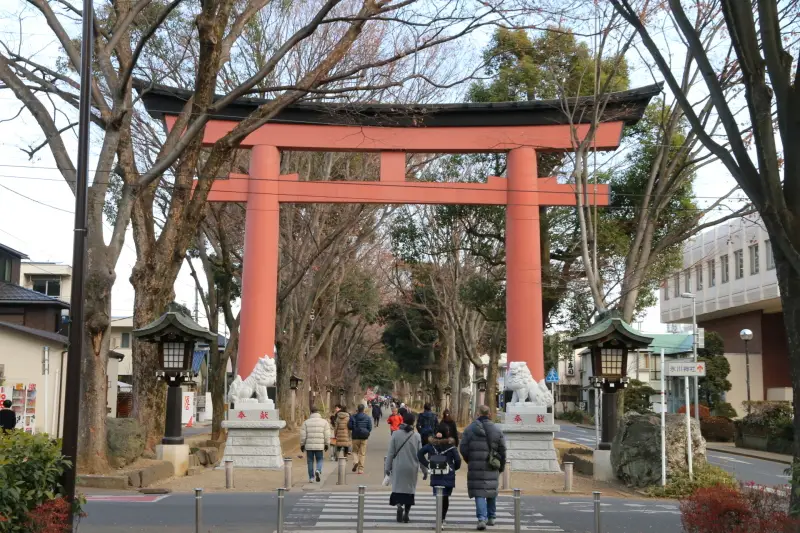 全長２ｋｍの参道が続く、武蔵一宮氷川神社