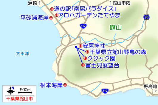 館山の観光ガイドマップ
