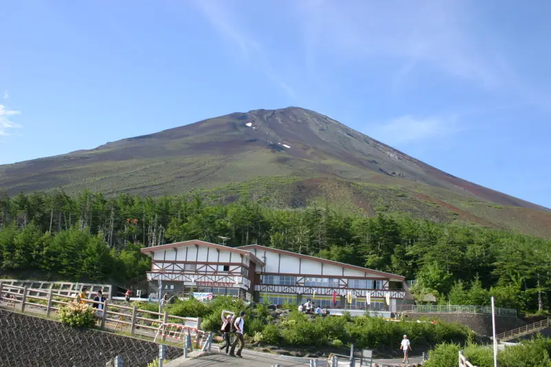 五合目から眺める富士山頂方向の景色