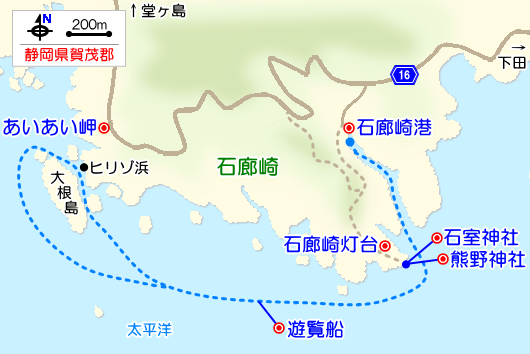 石廊崎の観光ガイドマップ