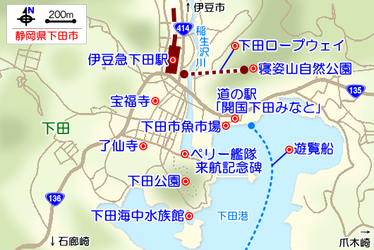 下田の観光ガイドマップ