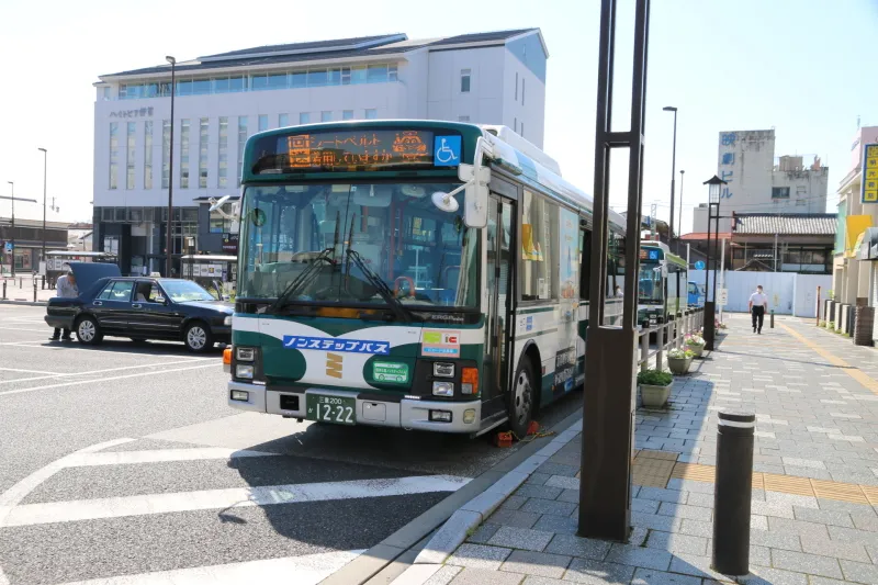 伊賀市の各所を結んでいるバス乗り場