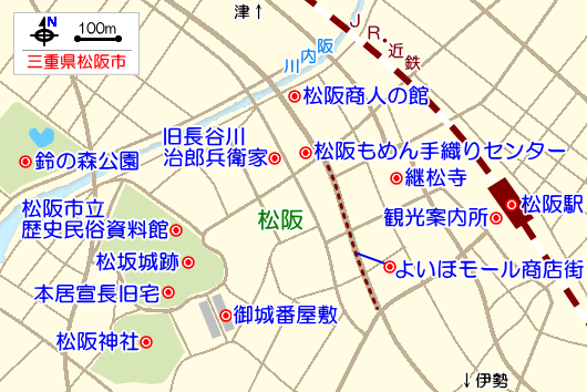 松阪の観光ガイドマップ