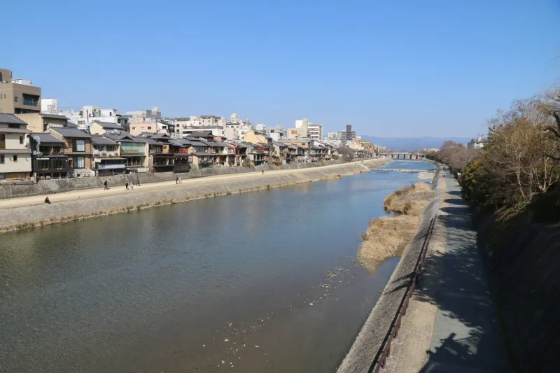 京都市内を通り抜け、桂川に注いでいる鴨川