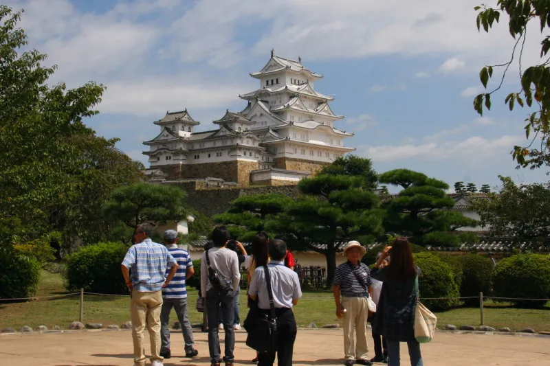 西の丸から眺める天守閣は姫路城で一番のビュースポット