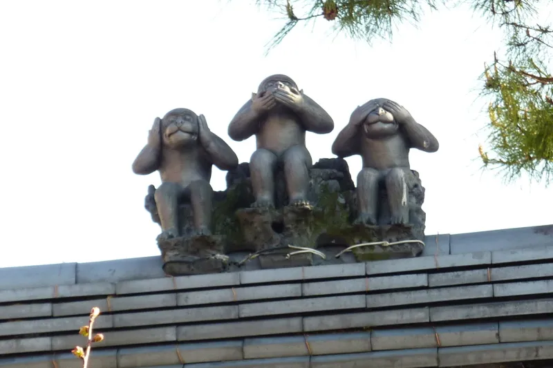 日光東照宮で有名な三猿は「見ざる、聞かざる、言わざる」