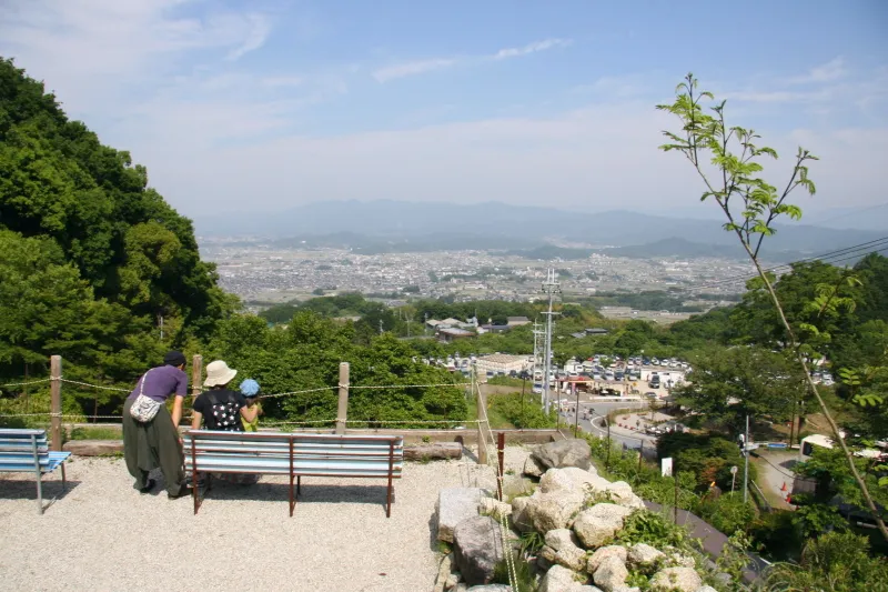 近くの不動禅寺から眺める景色は展望の良いビュースポット
