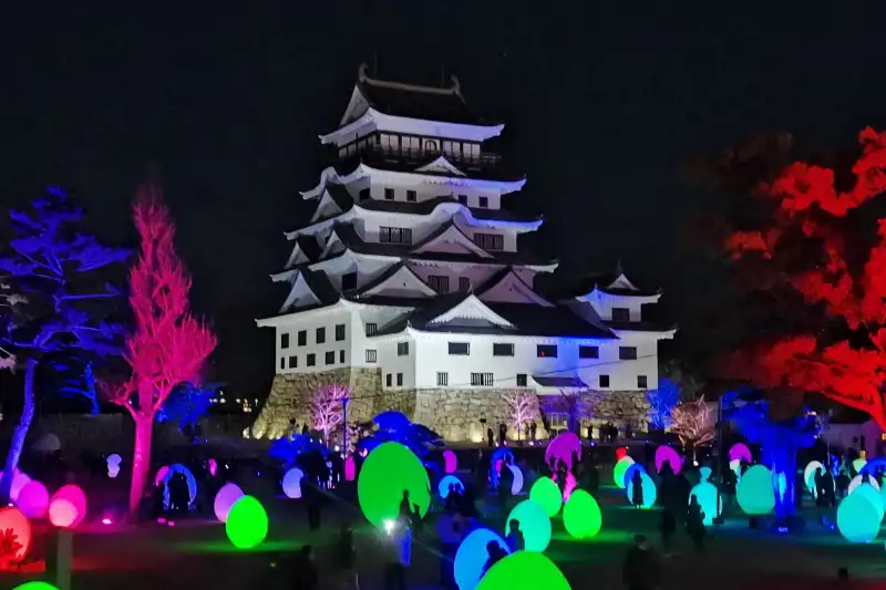 築城４００年イベントで開催された光の祭典（2023年1月2日撮影）