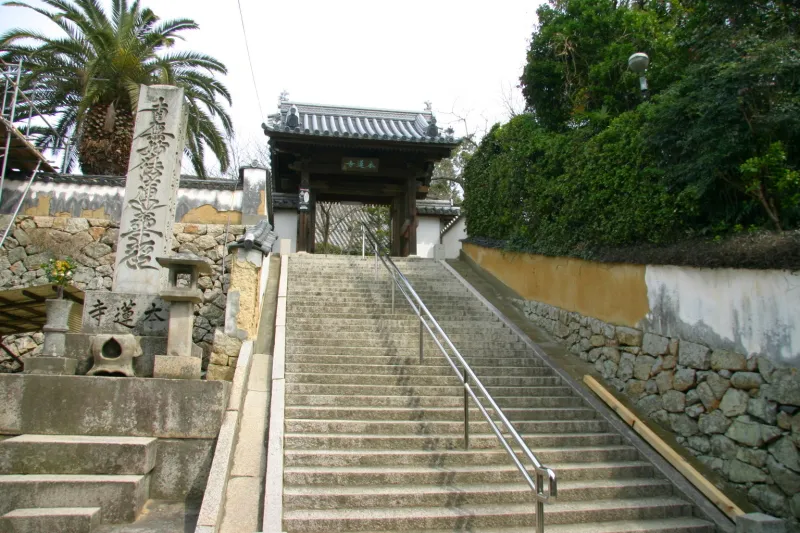石段を上った高台にある本蓮寺