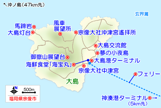 大島の観光ガイドマップ
