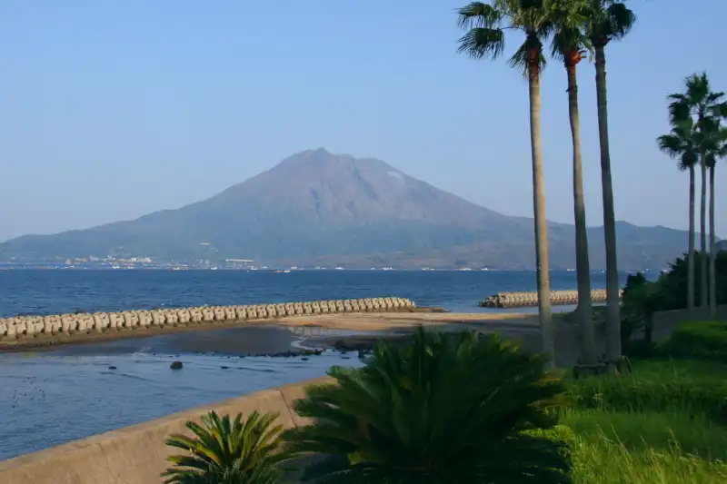 荒崎パーキングから見た桜島