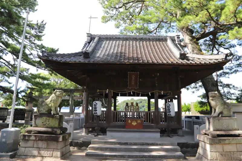 竹島に渡ることなく参拝できる八百富神社の篠津遥拝所