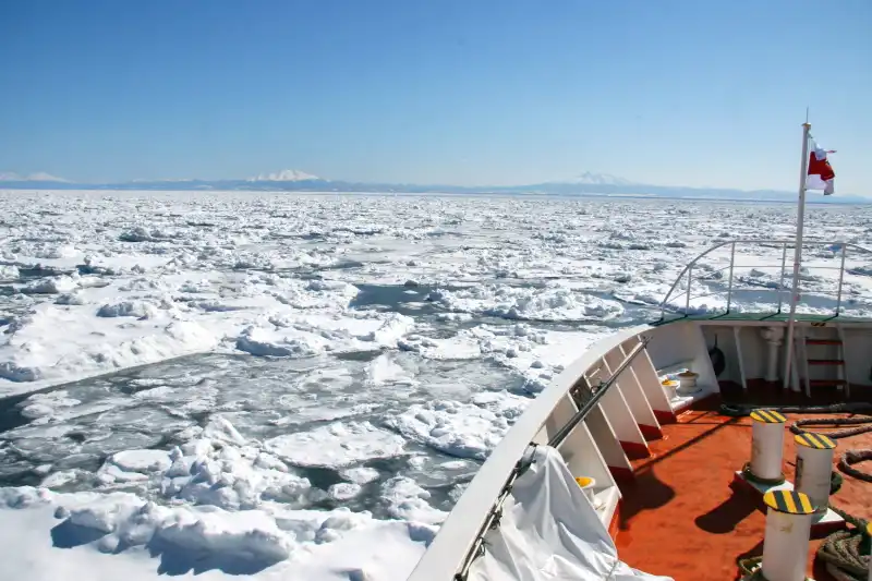 オホーツク海の流氷