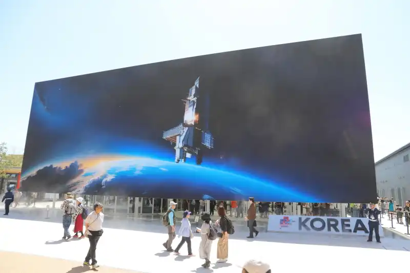 先端技術の展示やK-POPの映像演出を行う韓国パビリオン