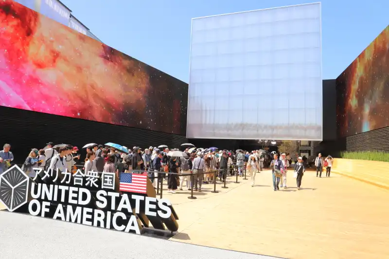 70年万博に続き「月の石」を展示するアメリカパビリオン