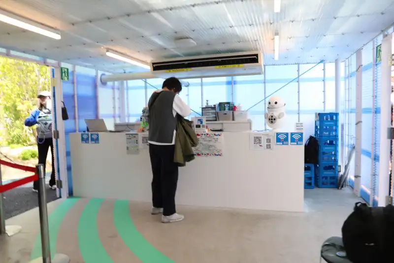 会場やパビリオンなどを案内しているインフォメーション