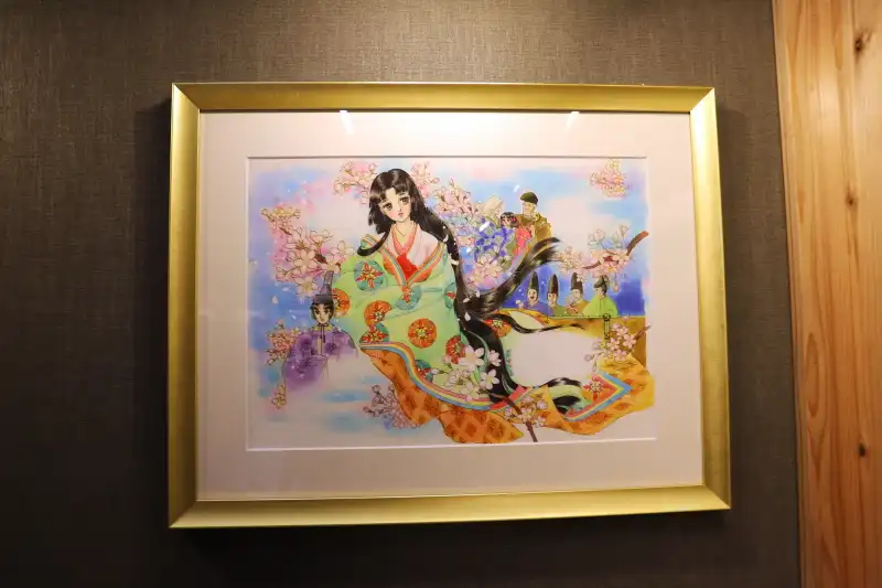 いがらしゆみこ「竹取物語、侍と姫をテーマに30作品を展示