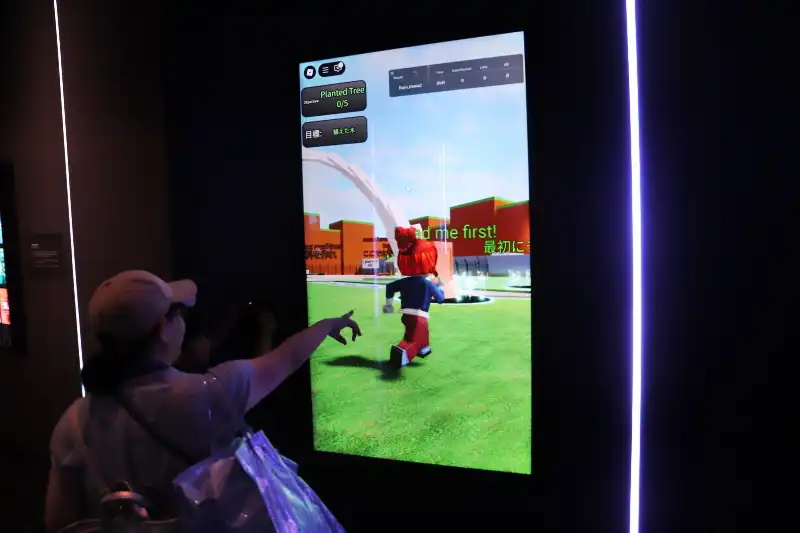 環境やエコをテーマにしたゲームも展示し、遊ぶことが可能
