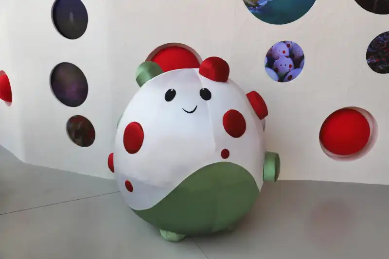 ブルガリア館の可愛いマスコット「ラクトちゃん」