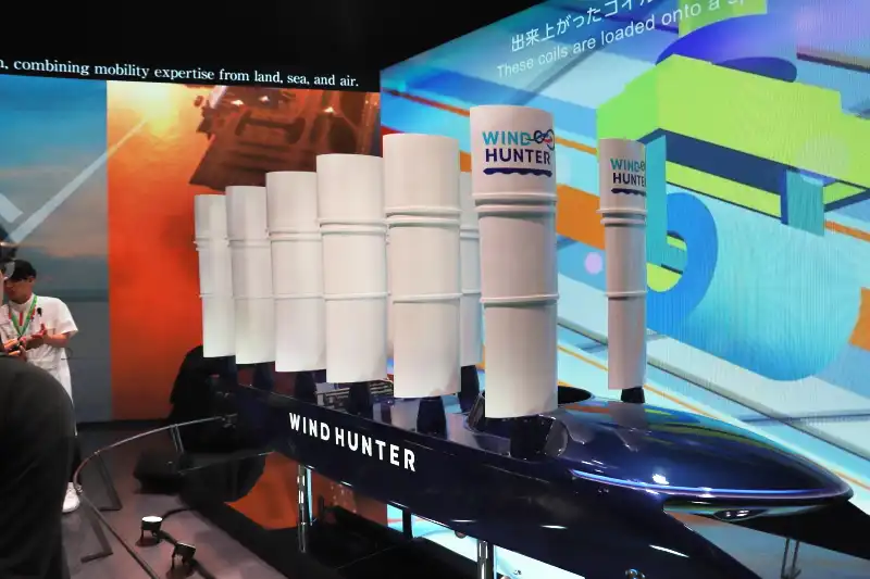 洋上風力で航行しながら水素を造る商船三井のウインドハンター船