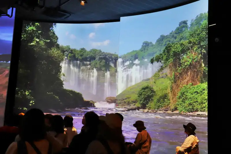 大自然や観光名所などを映し出す大迫力の映像